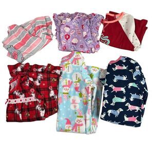Girls Size Medium (7-8) Pajama Nightgown Bundle of 6 items